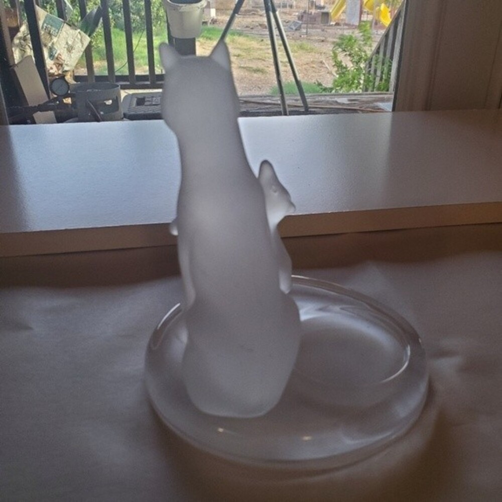 Partylite Frosted Glass Wolf Mother & Pups Votive Candle Holder - Picture 7 of 10